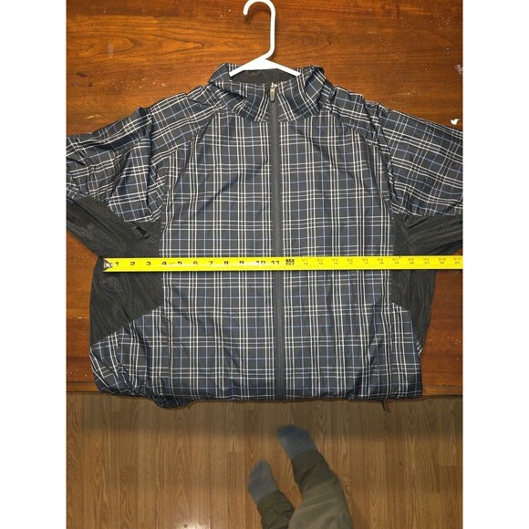 Zero Restriction Men’s Golf Jacket Full Zip Black Plaid Polyester Size Medium - Picture 9 of 12